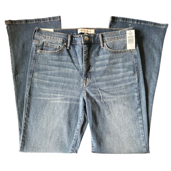 Vintage X America Womens Blue Bootcut Jean Mid-rise Jeans 12 - Picture 3 of 6